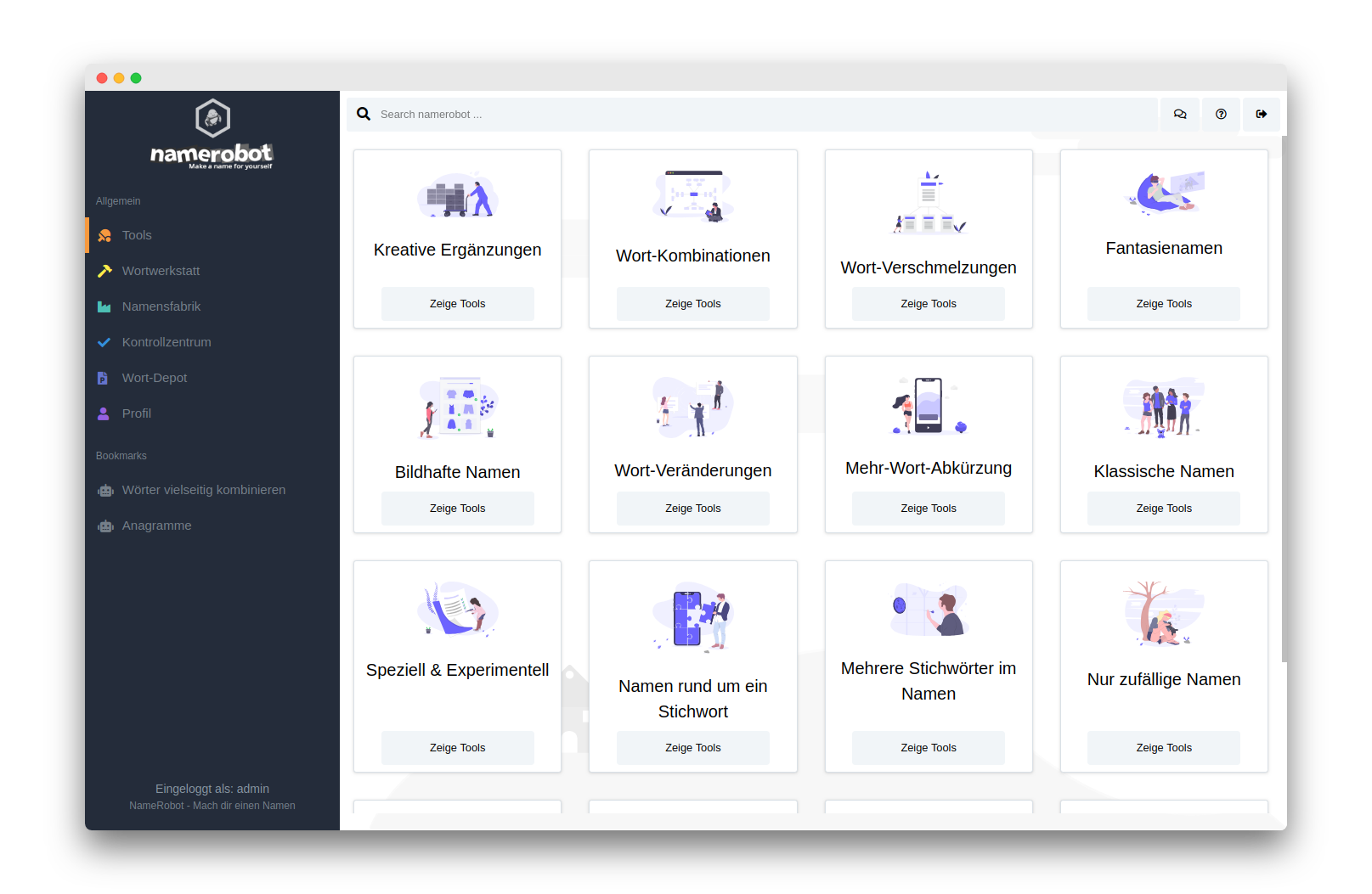 Tool-Kategorien Tool-Kategorien