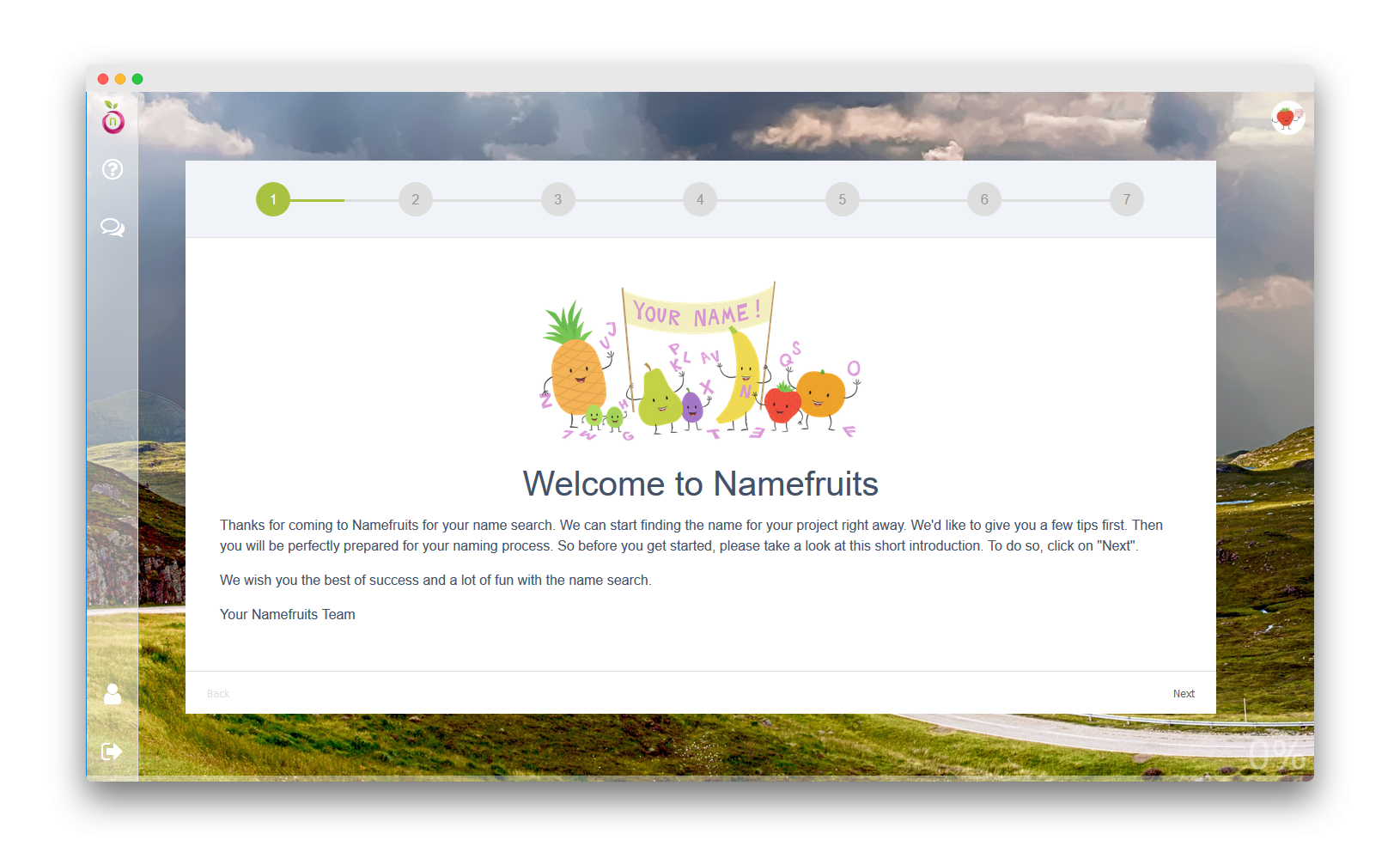 Namefruits previev: intro Namefruits previev: intro